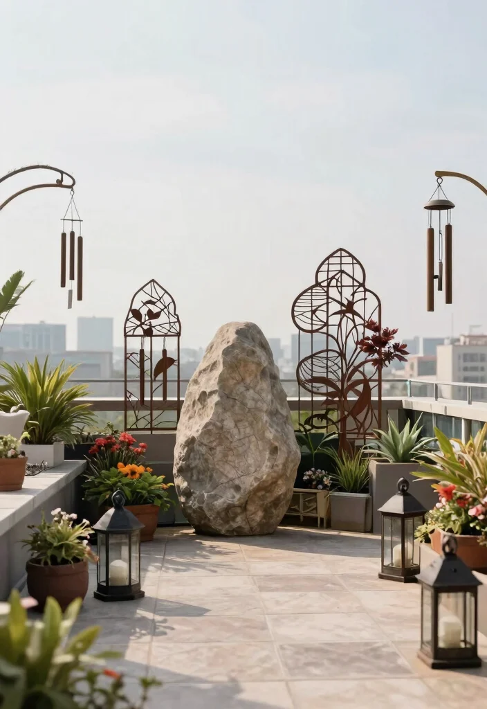 12 Rooftop Terrace Decor Concepts That Handle Wind and Full Sun - 7. Wind-Resistant Decor 1