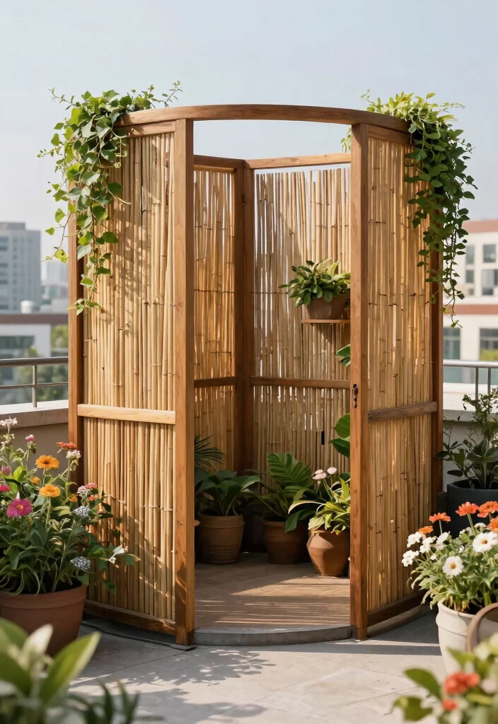 12 Rooftop Terrace Decor Concepts That Handle Wind and Full Sun - 9. Decorative Screens 1