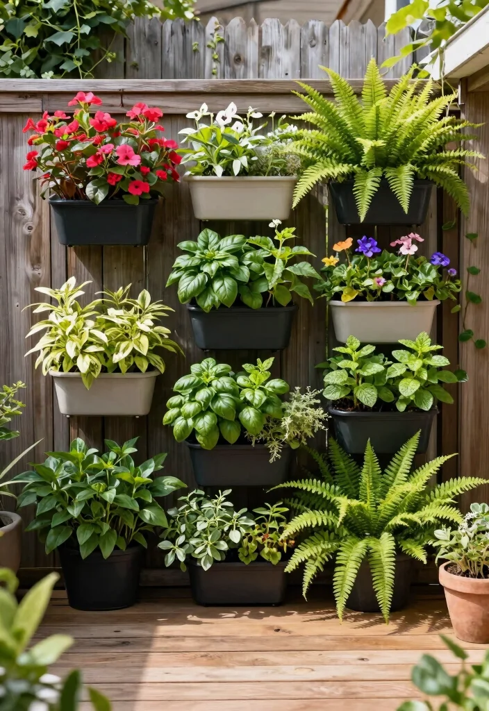 12 Small Deck Decorating Ideas That Make Tiny Spaces Feel Bigger - 1. Vertical Planters for Space-Saving Style 1