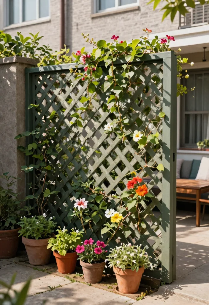12 Small Fence Ideas for Tight Yards That Still Give Privacy - 1. Lattice Privacy Screens 1