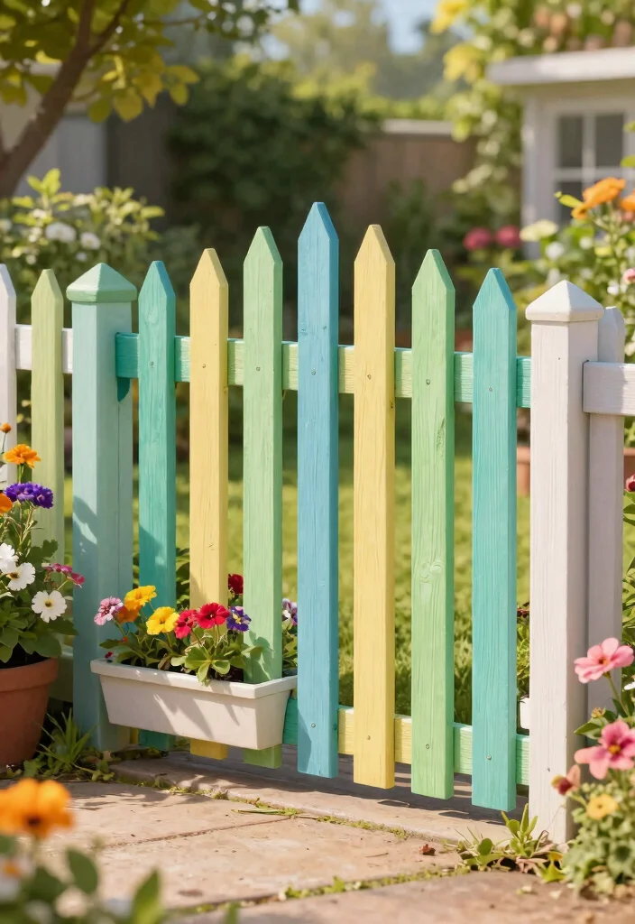 12 Small Fence Ideas for Tight Yards That Still Give Privacy - 10. Picket Fences with a Twist 1