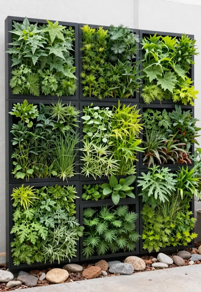12 Small Fence Ideas for Tight Yards That Still Give Privacy - 11. Green Wall Art 1