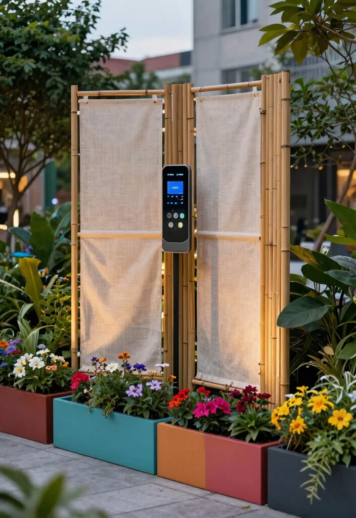 12 Small Fence Ideas for Tight Yards That Still Give Privacy - 8. Smart Privacy Screens 1