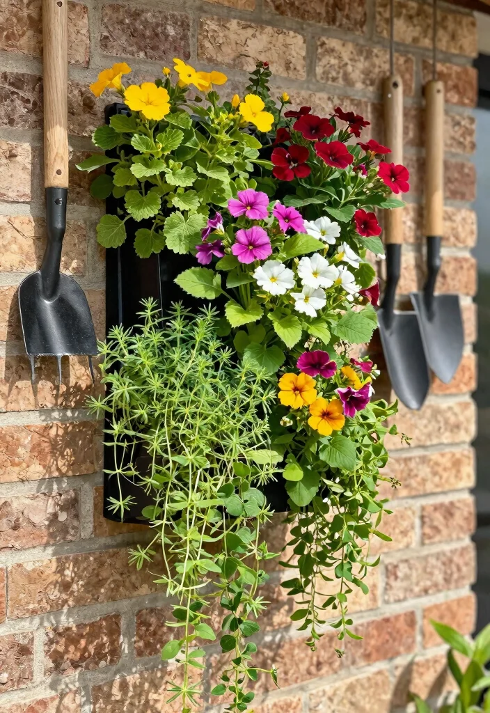 12 Small Patio Decor Ideas That Make a Tiny Space Feel Bigger - 1. Vertical Wall Planters 1