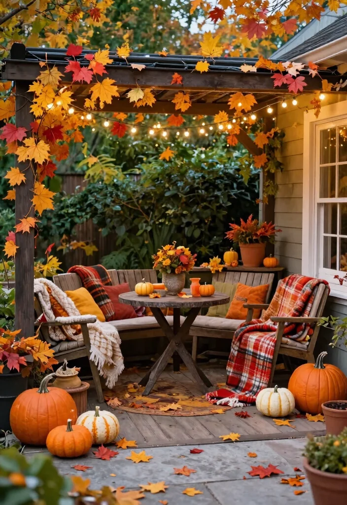 12 Small Patio Decor Ideas That Make a Tiny Space Feel Bigger - 12. Seasonal Decor 1