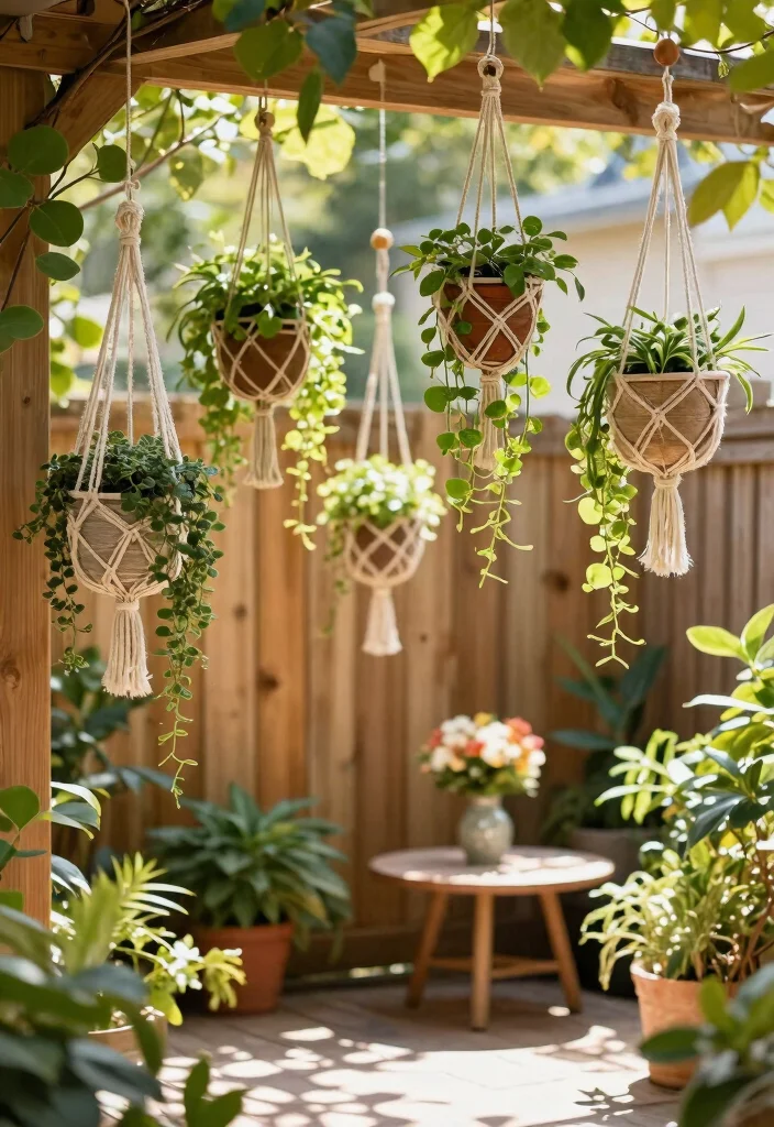 12 Small Patio Decor Ideas That Make a Tiny Space Feel Bigger - 3. Hanging Plants 1
