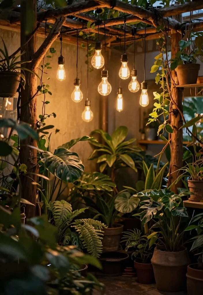 14 Hanging Ceiling Light Ideas That Don't Require Rewiring or New Boxes - 11. Vintage Edison Bulb String Lights 1