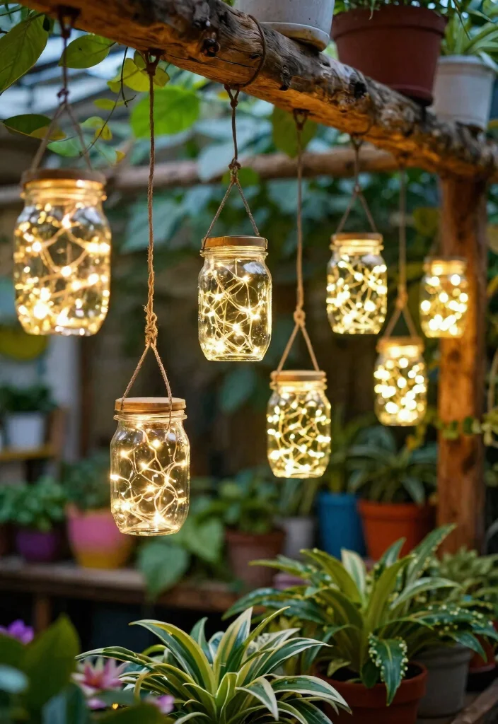 14 Hanging Ceiling Light Ideas That Don't Require Rewiring or New Boxes - 12. Hanging Jar Lights 1