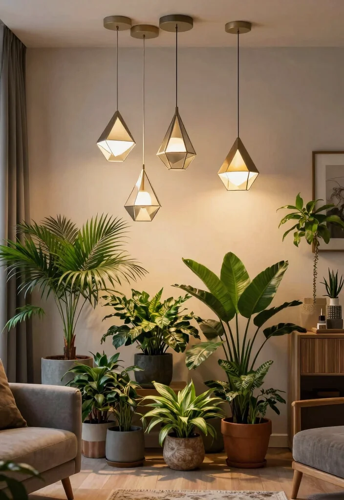 14 Hanging Ceiling Light Ideas That Don't Require Rewiring or New Boxes - 13. Geometric Pendant Lights 1