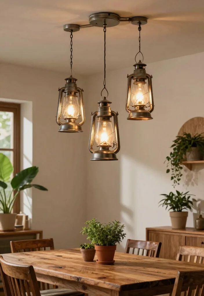 14 Hanging Ceiling Light Ideas That Don't Require Rewiring or New Boxes - 2. Vintage Lantern Style Fixtures 1