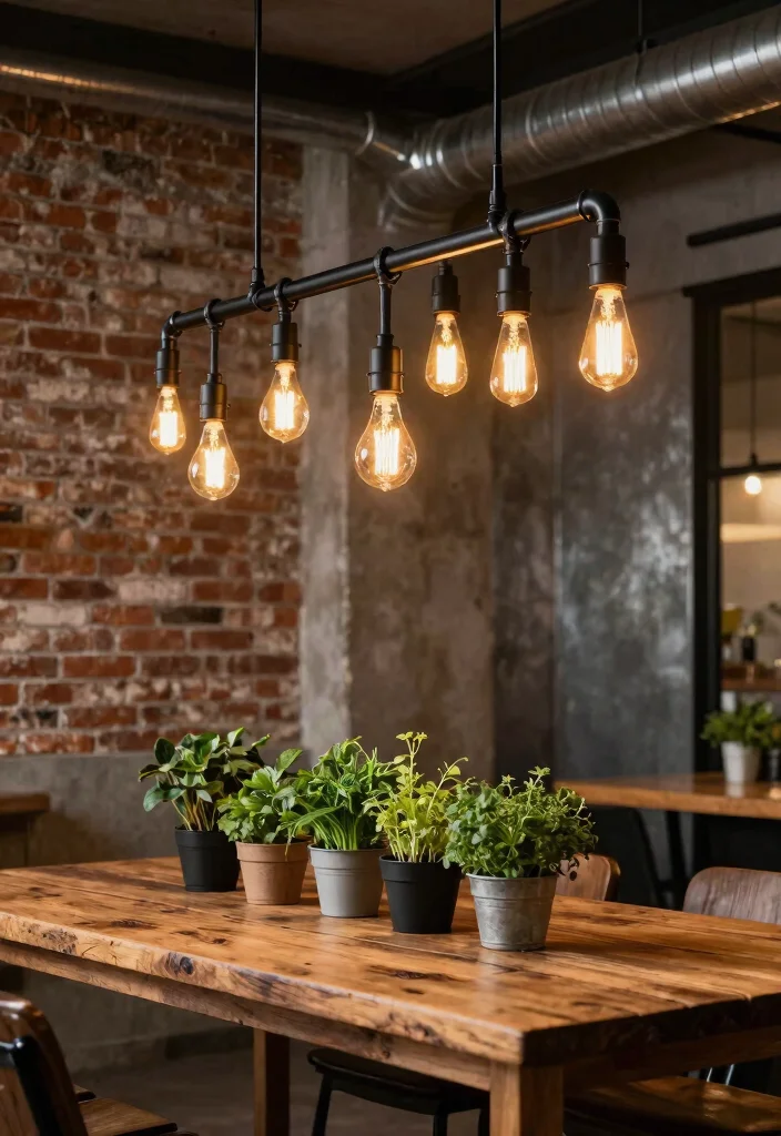 14 Hanging Ceiling Light Ideas That Don't Require Rewiring or New Boxes - 6. Industrial Pipe Light Fixtures 1