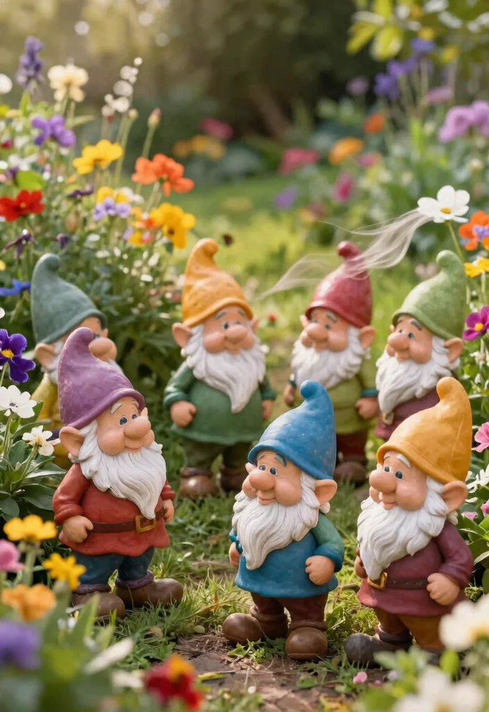 14 Outdoor Garden Statues That Don't Tip Over in Wind - 2. Whimsical Gnomes 1