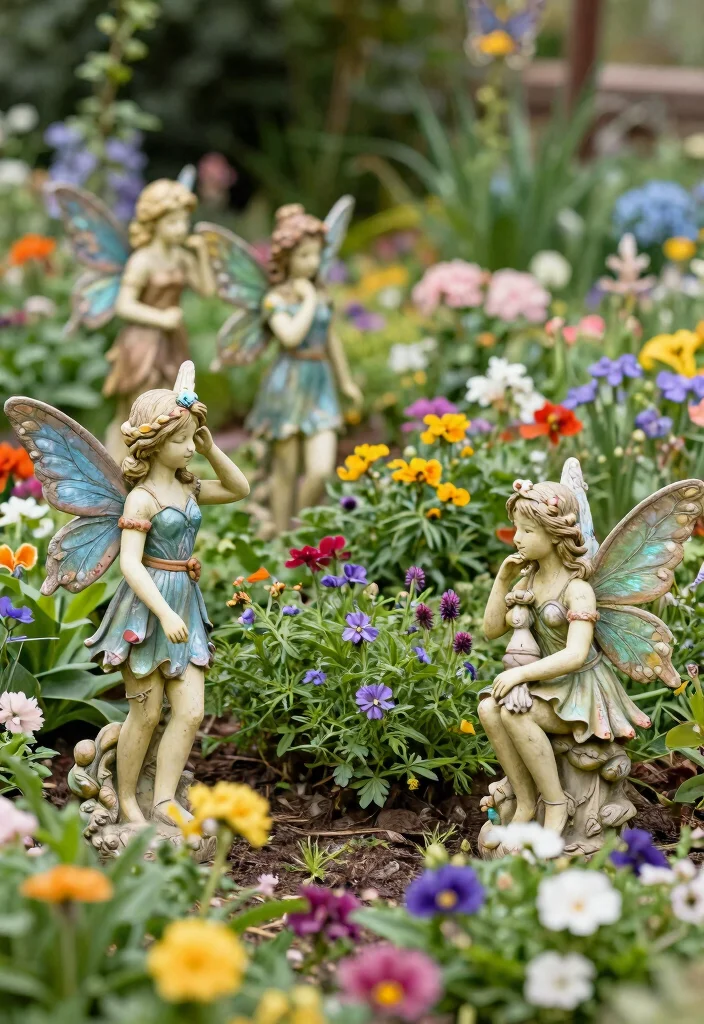 14 Outdoor Garden Statues That Don't Tip Over in Wind - 6. Weatherproof Fairy Figures 1