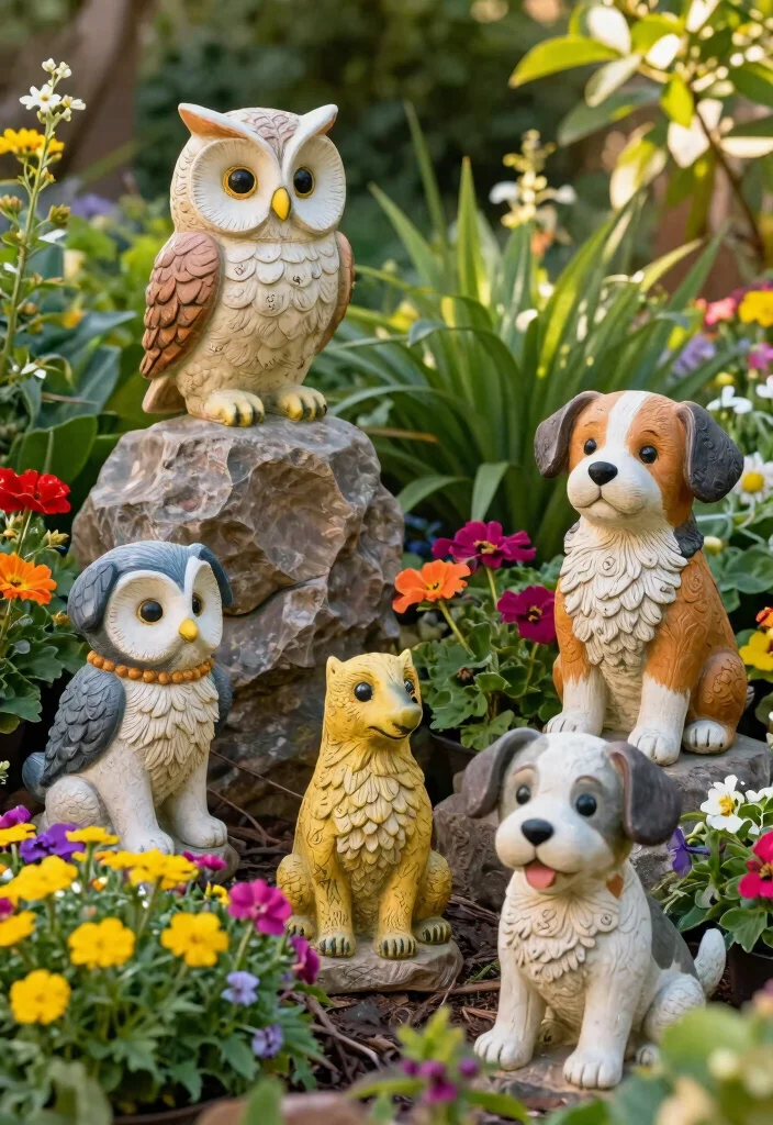 14 Outdoor Garden Statues That Don't Tip Over in Wind - 7. Charming Animal Statues 1