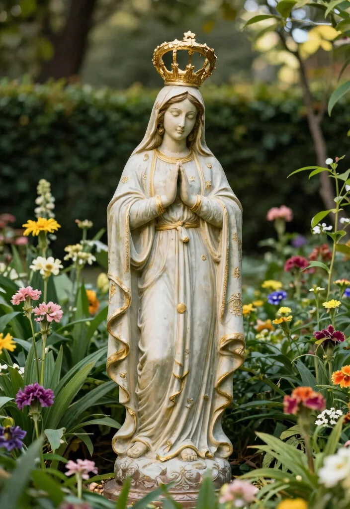 14 Outdoor Garden Statues That Don't Tip Over in Wind - 9. Sturdy Religious Statues 1