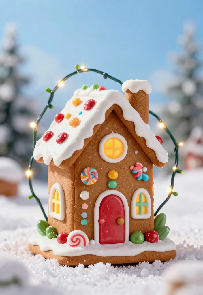 14 Outdoor Gingerbread House Ornaments That Survive Rain and Wind - 1. Whimsical Gingerbread Cottage Decoration 1