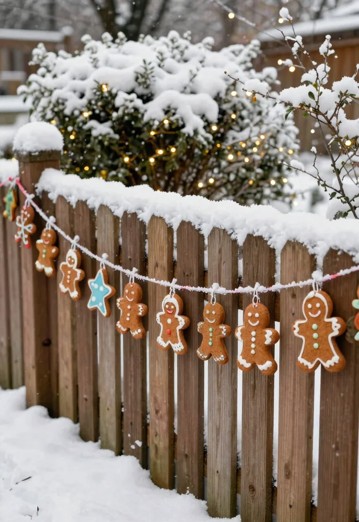 14 Outdoor Gingerbread House Ornaments That Survive Rain and Wind - 12. Gingerbread Garland 1