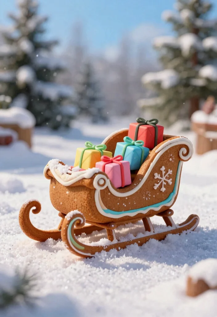 14 Outdoor Gingerbread House Ornaments That Survive Rain and Wind - 4. Gingerbread Sleigh Ornament 1