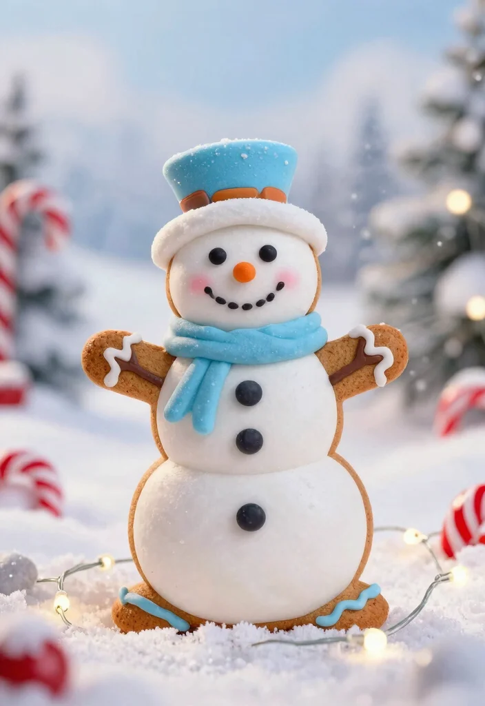 14 Outdoor Gingerbread House Ornaments That Survive Rain and Wind - 5. Gingerbread Snowman Decoration 1