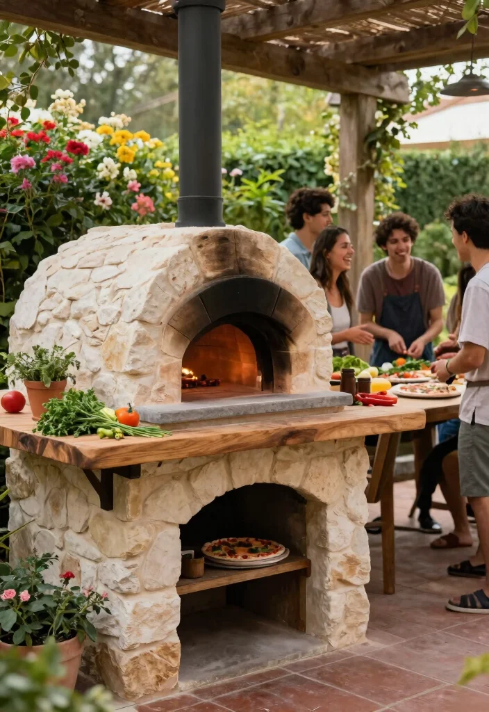 14 Outdoor Kitchen Patio Concepts That Work Without Running Gas Lines - 1. Wood-Fired Oven Wonders 1