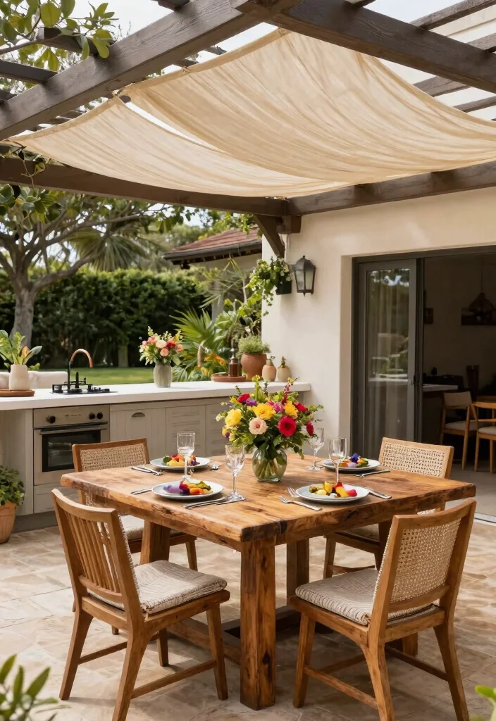 14 Outdoor Kitchen Patio Concepts That Work Without Running Gas Lines - 12. Outdoor Dining Extensions 1