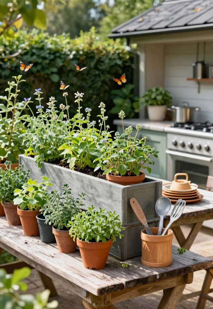 14 Outdoor Kitchen Patio Concepts That Work Without Running Gas Lines - 3. Herb Garden Integration 1