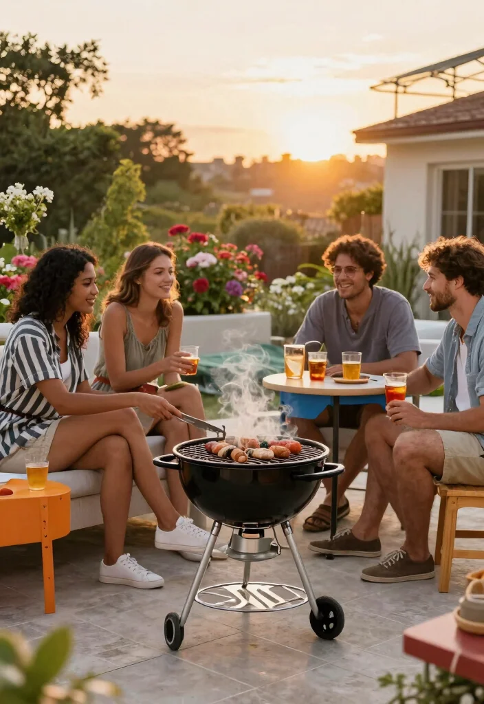 14 Outdoor Kitchen Patio Concepts That Work Without Running Gas Lines - 4. Portable Grilling Options 1