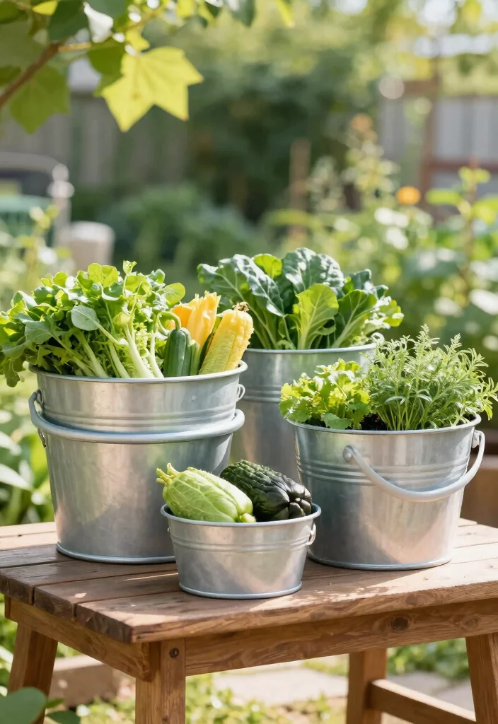 14 Outdoor Sink Ideas That Run Without Plumbing a Water Line - 10. Buckets and Tubs Setup 1