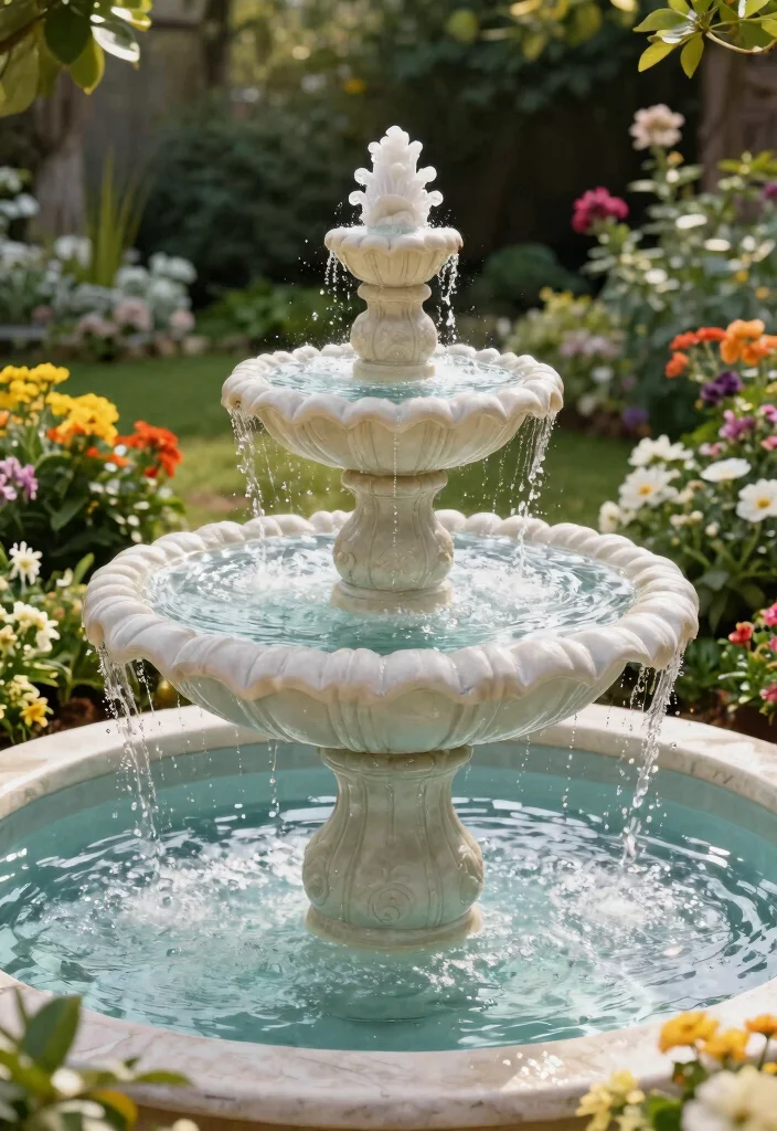14 Outdoor Sink Ideas That Run Without Plumbing a Water Line - 13. Tiered Fountain Sink 1