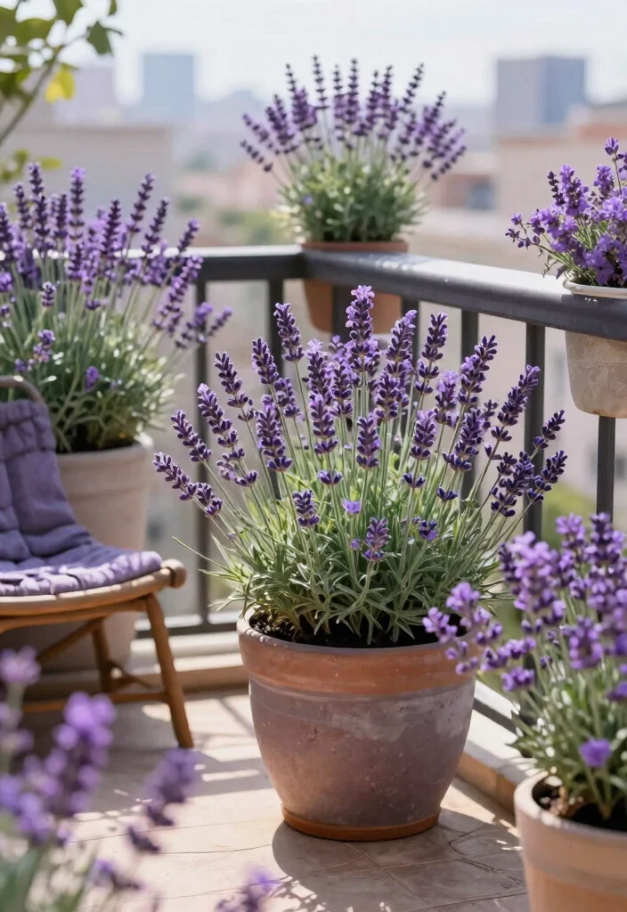 14 Plants in Balcony Ideas That Survive Wind and Limited Sunlight - 12. Resilient Lavender for Aroma and Aesthetics 1