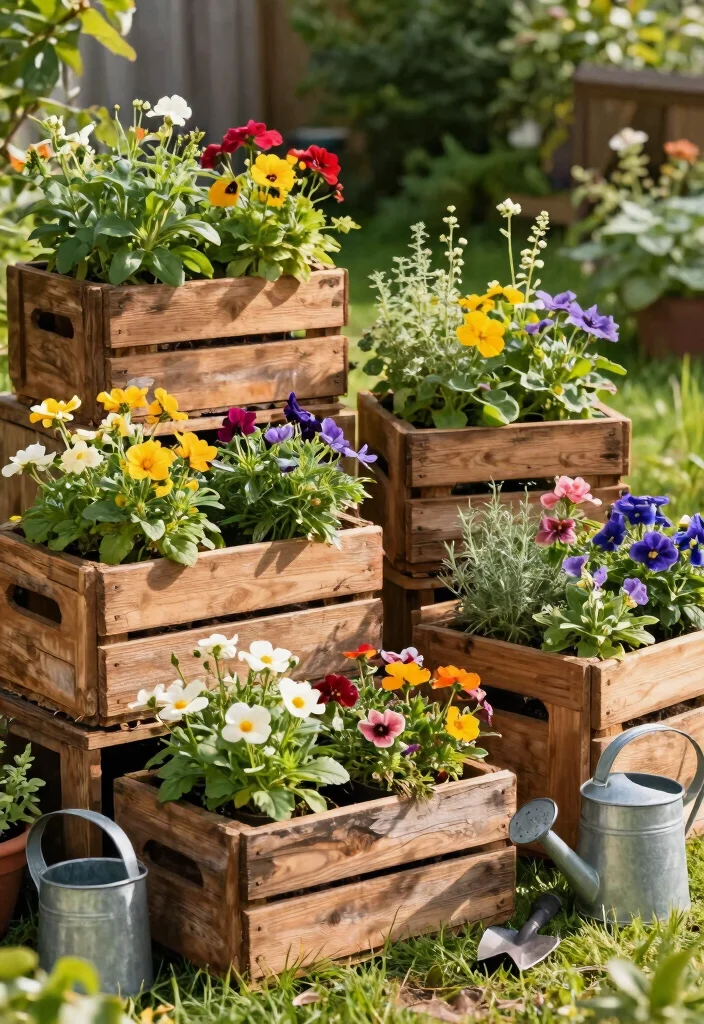 14 Portable Garden Beds That Move With You and Don't Need Assembly - 13. Wooden Crate Gardens 1