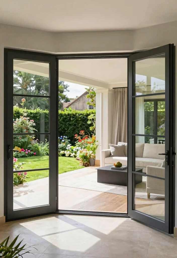 14 Sliding French Doors Patio Ideas That Maximize Natural Light - 13. Sliding French Doors with Corner Installations 1