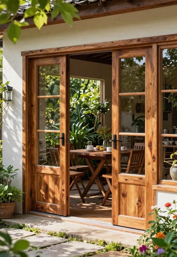 14 Sliding French Doors Patio Ideas That Maximize Natural Light - 2. Eco-Friendly Sliding French Doors with Sustainable Materials 1