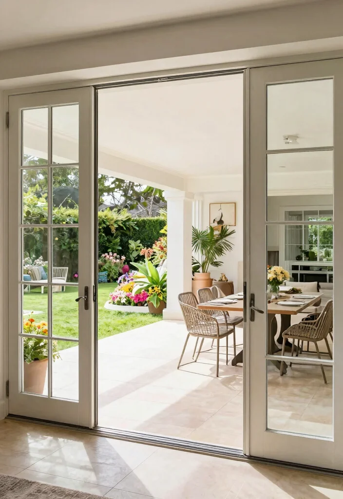 14 Sliding French Doors Patio Ideas That Maximize Natural Light - 5. Multi-Slide French Doors for Large Spaces 1