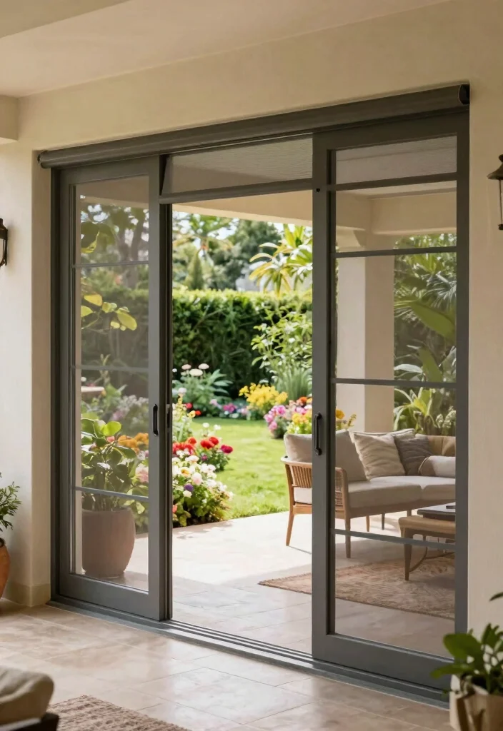 14 Sliding French Doors Patio Ideas That Maximize Natural Light - 9. Sliding French Doors with Retractable Screens 1