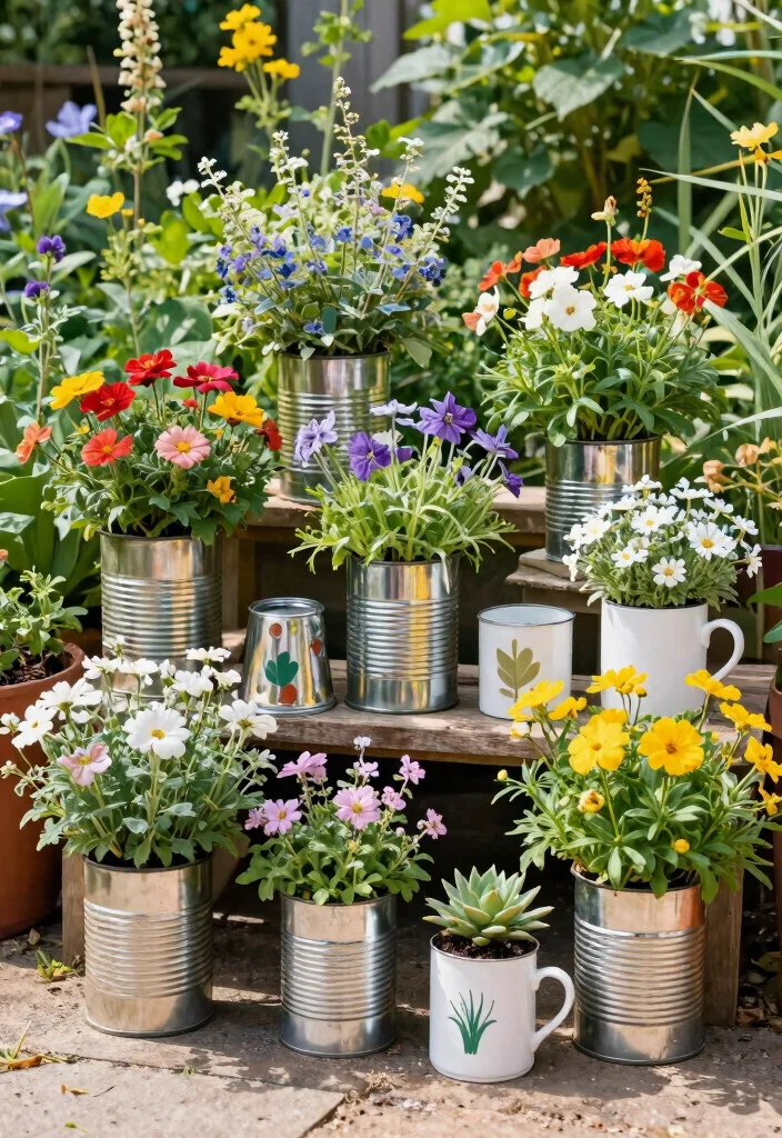 14 Spring Planter Ideas That Bloom Before Everything Else - 14. Eco-Friendly Garden 1