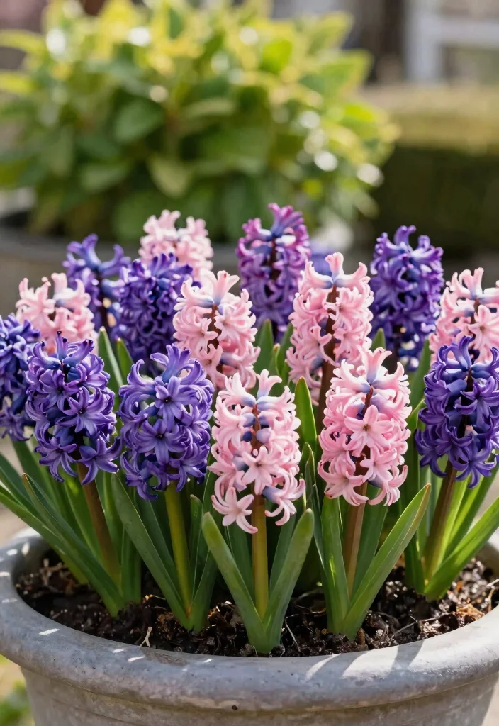 14 Spring Planter Ideas That Bloom Before Everything Else - 4. Hyacinth Happiness 1