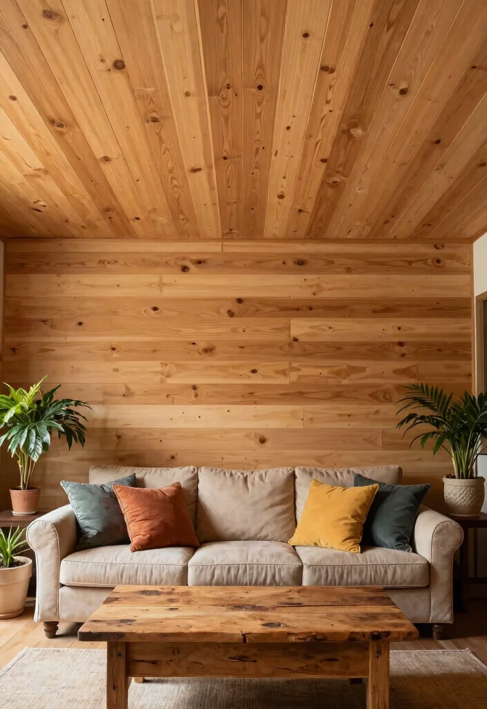 14 Wood Plank Ceiling Ideas That Hide Popcorn Without Major Demo - 1. Tongue and Groove Planks for a Classic Look 1