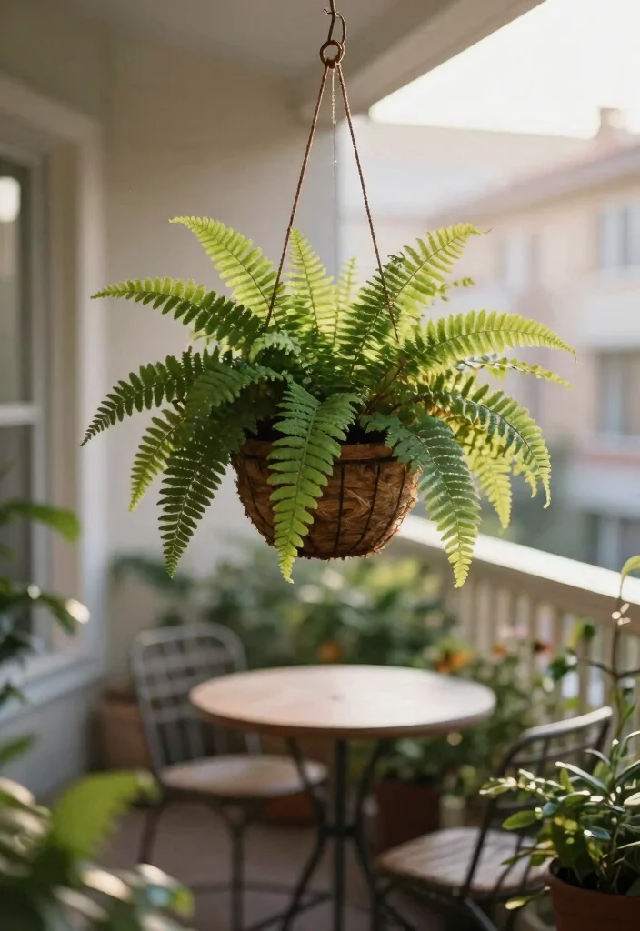 15 Balcony Plants Ideas That Thrive in Small Spaces and Low Light - 1. Ferns – Lush and Low Maintenance 1