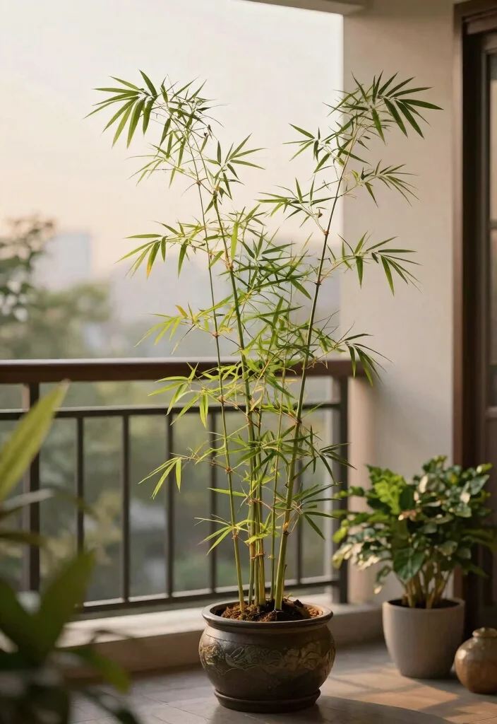 15 Balcony Plants Ideas That Thrive in Small Spaces and Low Light - 11. Bamboo – A Touch of Zen 1