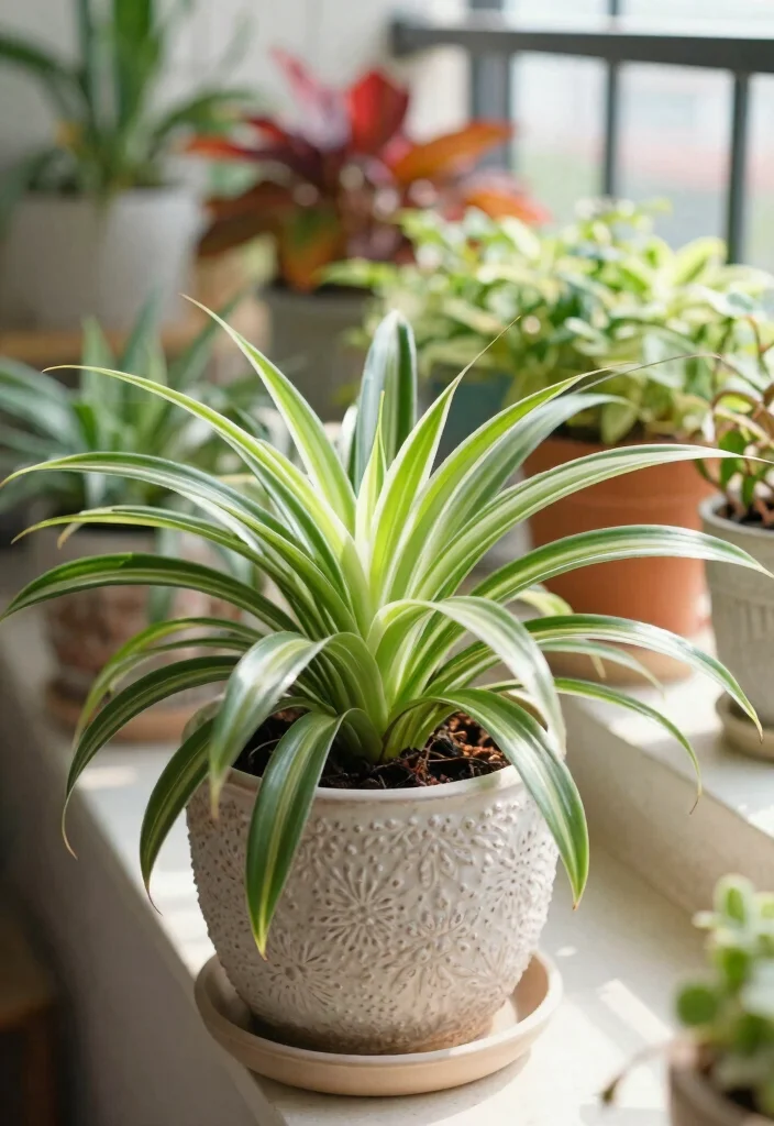 15 Balcony Plants Ideas That Thrive in Small Spaces and Low Light - 3. Spider Plants – Airy and Adaptable 1