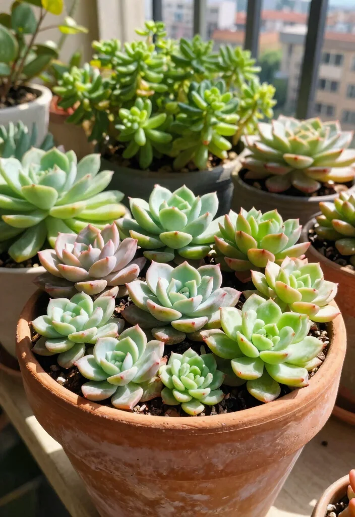 15 Balcony Plants Ideas That Thrive in Small Spaces and Low Light - 4. Succulents – Drought-Resistant Beauties 1