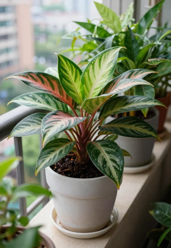 15 Balcony Plants Ideas That Thrive in Small Spaces and Low Light - 7. Chinese Evergreen – Colorful Foliage 1