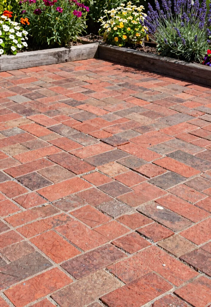 15 Brick Paver Patio Ideas That Stay Level Without Shifting - 1. Rustic Charm with a Herringbone Pattern 1