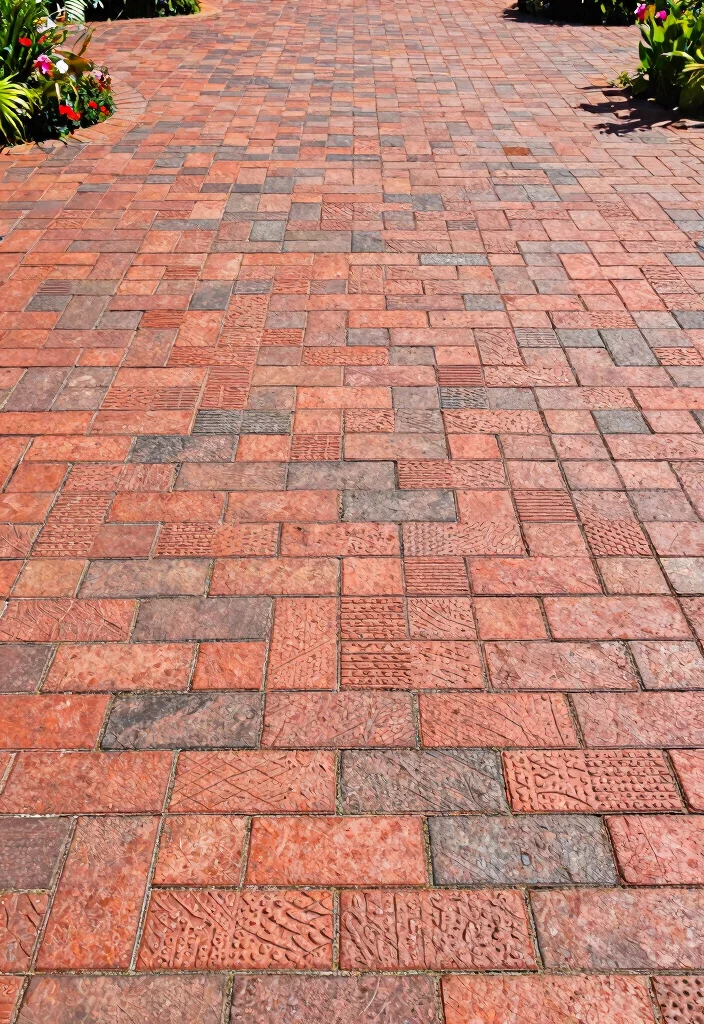 15 Brick Paver Patio Ideas That Stay Level Without Shifting - 12. Textured Patterns for Interest 1