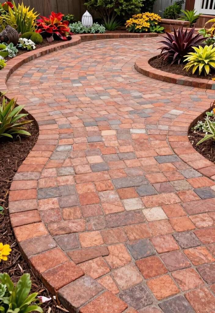 15 Brick Paver Patio Ideas That Stay Level Without Shifting - 14. Custom Shapes to Fit Your Space 1