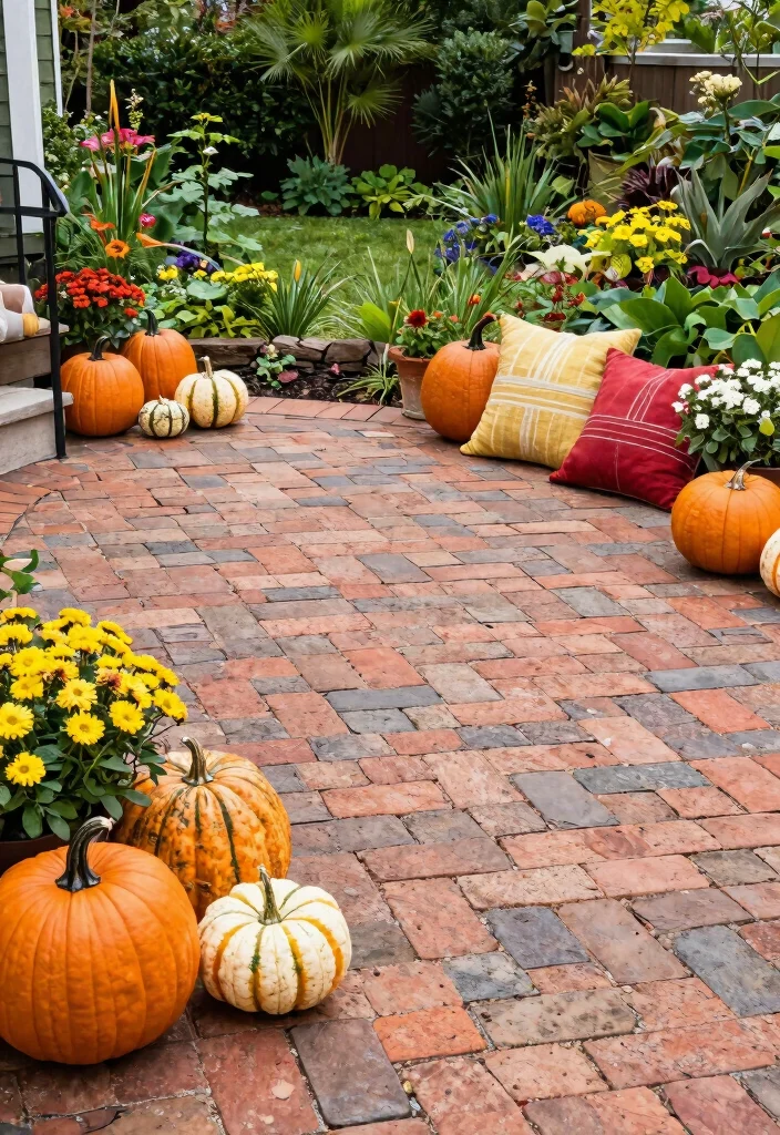 15 Brick Paver Patio Ideas That Stay Level Without Shifting - 15. Seasonal Decor Enhancements 1