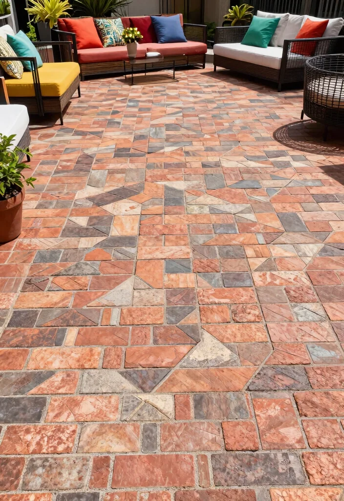 15 Brick Paver Patio Ideas That Stay Level Without Shifting - 4. Geometric Designs for Modern Appeal 1