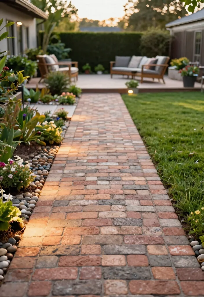 15 Brick Paver Patio Ideas That Stay Level Without Shifting - 5. Brick Paver Pathways Leading to the Patio 1