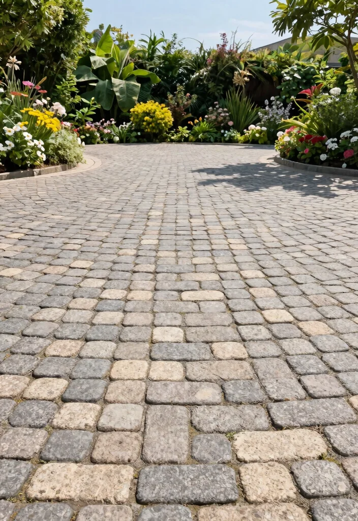 15 Brick Paver Patio Ideas That Stay Level Without Shifting - 7. Traditional Cobblestone Effect 1